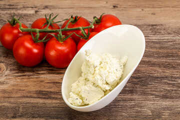 Soft cream cheese with herbs