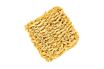 Instant noodles isolated on white background. 