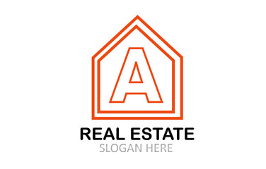 Letter A Real  Estate Logo Design