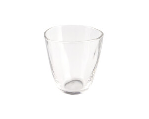 Empty glass water isolated on a white background. Kitchen accessory..