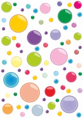 Background of multicolored painted balls