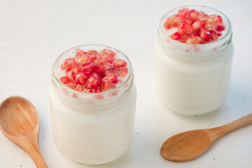 Natural Yogurt with granadine (healthy breakfast)