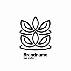 colorful graphic flower logo design