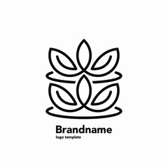 colorful graphic flower logo design