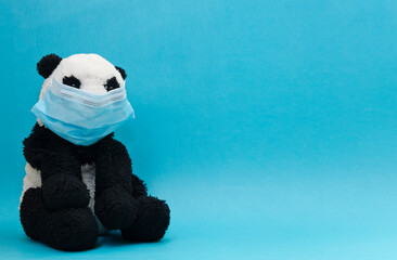 Toys on a table with blue background © pedro