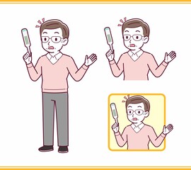 Elderly man in red sweater_B