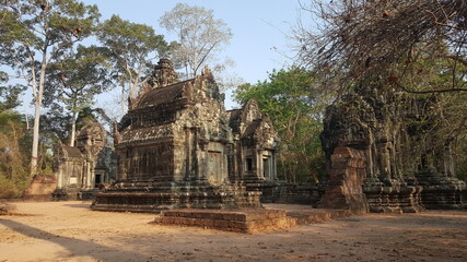 Cambodia. Txommanon temple. The Hindu temple was built at the beginning of the 12th century. Angkor period. Located on the north side of the city of Angkor Thom. 
