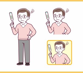 Elderly man in red sweater_B