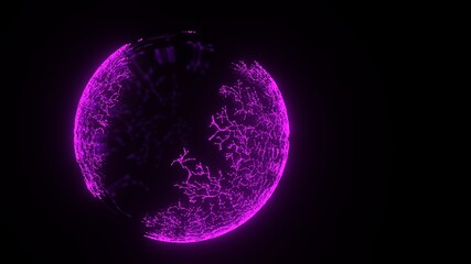 Abstract Purple Sphere