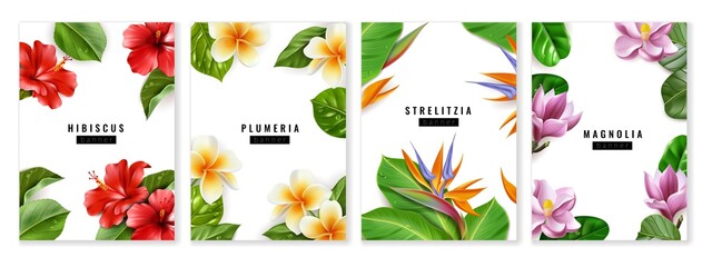 flowers posters set