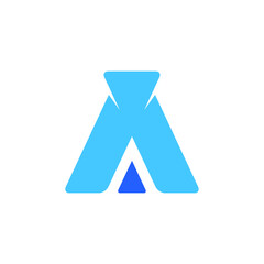 Colorful letter A logo 