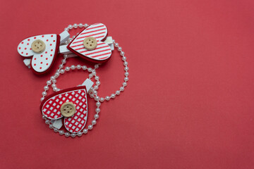 Valentines day wishes type of cards with hearts and pearls different backgrounds