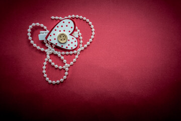 Valentines day wishes type of cards with hearts and pearls different backgrounds