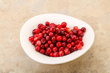 Sweet and tasty cranberry in the bowl