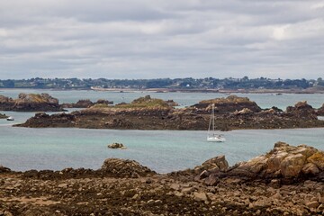 rocky coast of the sea