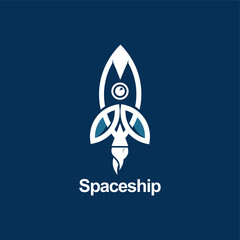 Simple shape of rocket icon logo
