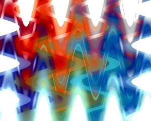 Red yellow violet purple fluid lines, texture, abstract background with lights