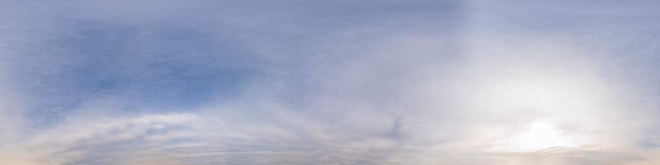 Sky panorama with Altostratus clouds in Seamless spherical equirectangular format as full zenith...