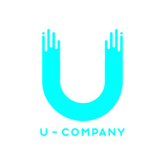 Obraz premium U initial letter vector logo template