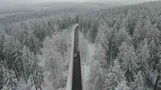 Winter Hiking in different places through the Thuringian Forest - Germany