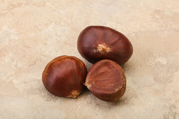 Organic natural sweet Chestnut heap