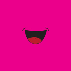 Smile icon isolated on background. Trendy smile icon for sticker, wallpaper, greeting card, t shirt and poster. Useful web site, app, ui and logo template. Smile vector illustration