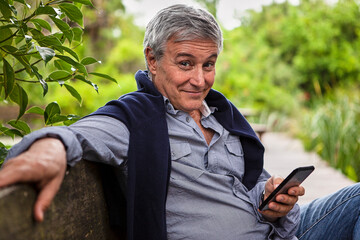 Portrait of smiling senior man