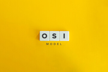 Open Systems Interconnection Model (OSI) Banner. - obrazy, fototapety, plakaty