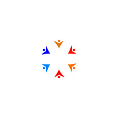 People sign, symbol, artwork, logo isolated on white