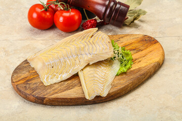 Raw cod fish for cooking