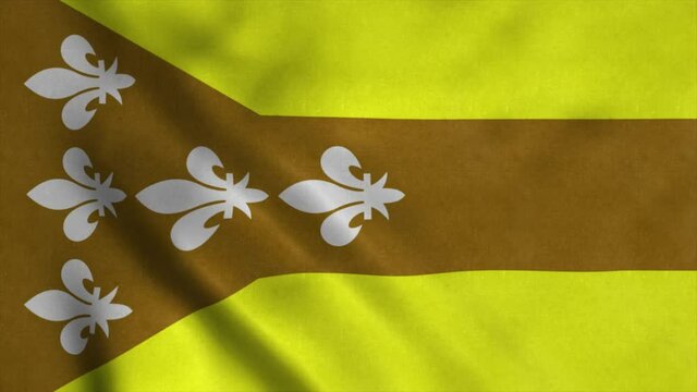 Dorado flag, city of Puerto Rico, waving in wind. Realistic flag background