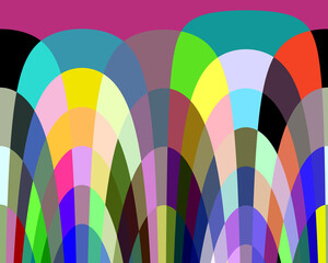 Obraz premium Pink yellow yellow waves abstract colorful background with stripes