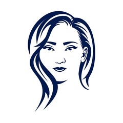 woman hairstyle logo