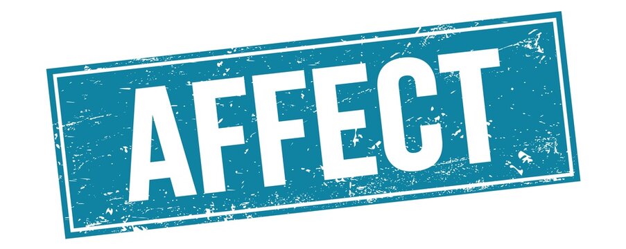 AFFECT text on blue grungy rectangle stamp.