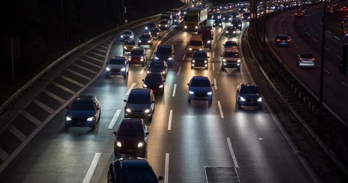 smog, pollution, environmental, car, cars, traffic lights, traffic, expressway, economy, technology, stadtautobahn, a100, highway, berlin, development, communication, lane, evening, commuting, commute