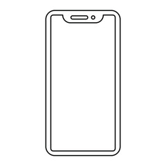Cellular mock up thin line template. Technology layout for business industry. Phone template. Eps 10 vector