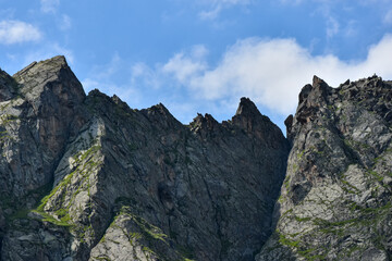 Fototapeta na wymiar Tseyskoe gorge on a sunny summer day, Russia, North Ossetia.