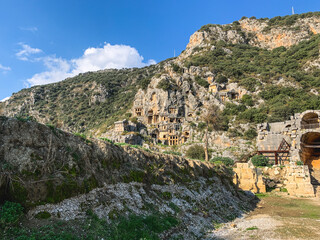 Antique town, ruins, caves, Mira