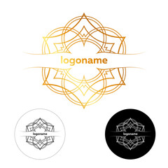 Ethnic logo - a traditional symbol. Template design.