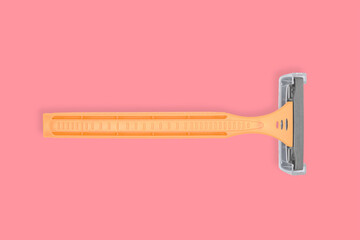 Colorful plastic disposable razor. Design for wrapping paper, poster banner and many more.