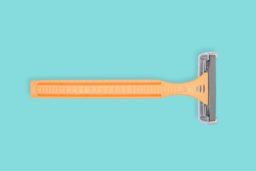 Colorful plastic disposable razor. Design for wrapping paper, poster banner and many more.