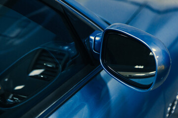 side rear-view mirror on a modern car