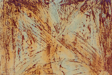 Rusty corroded iron plate surface for grunge background