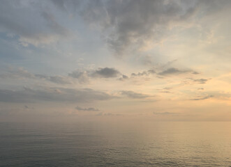 Fototapeta na wymiar Evening sea view background, natural colors