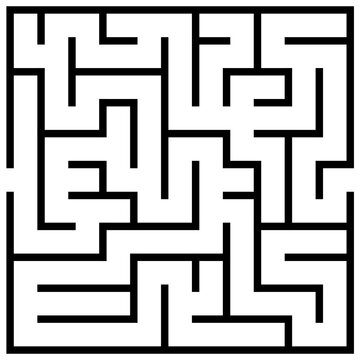R&auml;tsel Labyrinth im Quadrat Format als Spiel