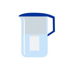 Water filter. Vector flat illustration isolated on a white background.