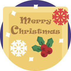 Christmas, New Year holidays icon. Flat style collection. Vector illustration