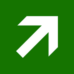 Emergency exit sign symbol vector green white