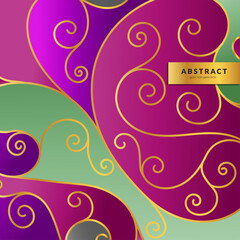 Colorful abstract background. Luxury pattern template. Vector ornamental design elements. Great for invitation, packaging, flyer, wallpaper or any desired idea.