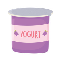 yogurt milk dairy product cartoon icon